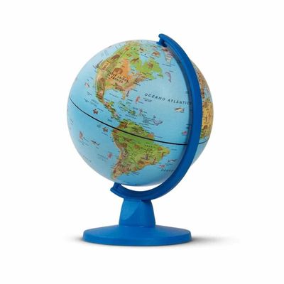 Mini Globo Terrestre Safari Com Luz 16cm - Tecnodidattica