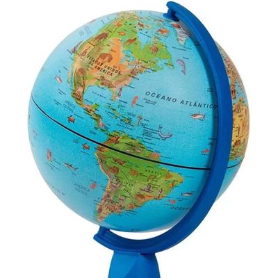 Mini Globo Terrestre Safari Com Luz 16cm - Tecnodidattica