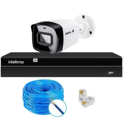 Kit CFTV 1 Câmera IP Vipc 1230B Intelbras NVD 1404P S/HD