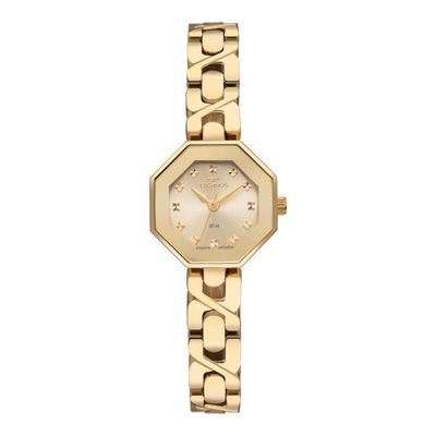 Relógio Technos Feminino Ref: 2035ncv/1x Bracelete Octogonal Dourado