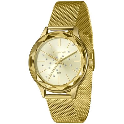 Relógio Lince Feminino Ref:Lrg4782l40 C1kx Casual Mesh Dourado