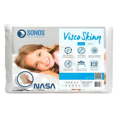 Kit 4 Travesseiros Sonos Viscoskiny 10cm