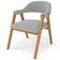 Kit 06 Cadeiras de Jantar e Estar Living Estofada Nadja L02 Bouclê Cinza - Lyam Decor