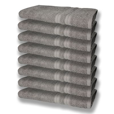 8 Toalhas Grande Super Felpudas e Grossa 80x150 Cinza