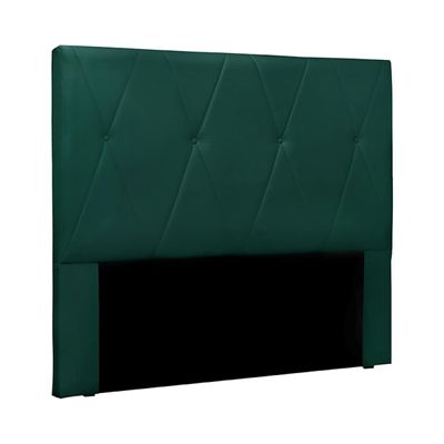 Cabeceira Decorativa Queen Size 1,60M Yves Veludo Verde Floresta - Gran Belo