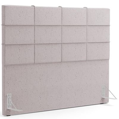 Kit Cabeceira Cama Box Casal 140cm com Calçadeira Roma W01 Linho Bege - Lyam