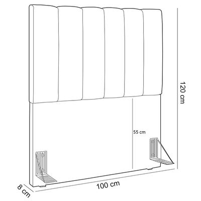 Cabeceira Cama Box 100 cm Dália W01 Couríssimo Fendi - Lyam Decor