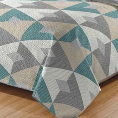 Kit Cobre Leito Colcha Daily King 3 Peças Dupla Face Estampado - Modelo 63 - 100% Poliéster