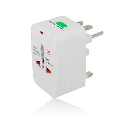 Adaptador Internacional Universal de Tomada Europeu AmericanoBranco 1052
