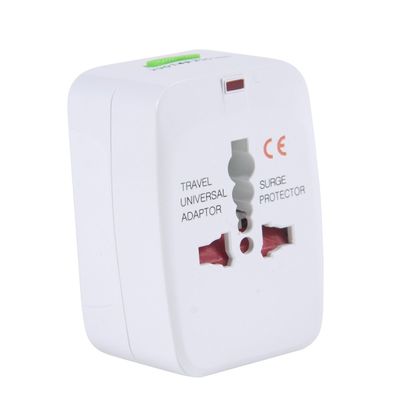 Adaptador Internacional Universal de Tomada Europeu AmericanoBranco 1052