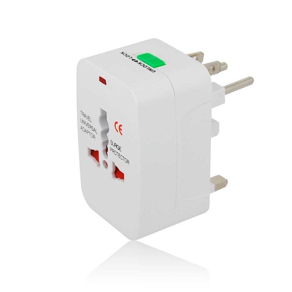 Adaptador Internacional Universal de Tomada Europeu AmericanoBranco 1052