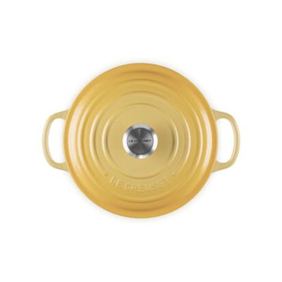 PANELA REDONDA LE CREUSET 20CM SIGNATURE FERRO ESMALTADO CAMOMILLE 21177200074430