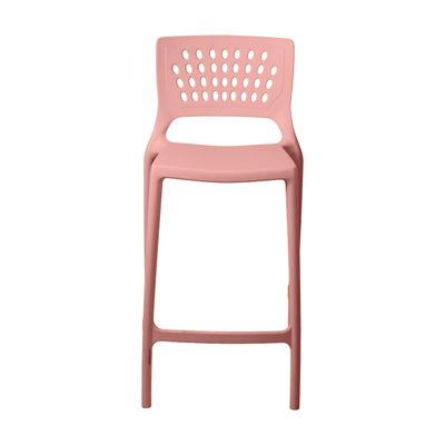 Banqueta Alta para Bancada e Cozinha Rosa Pastel Empilhável Marte em Polipropileno Acrilys