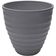 Kit 2 Vasos Cachepot para Flores Plantas 15x7cm Plástico Lyor Névoa Cinza Decoração
