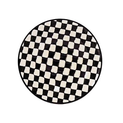 Jogo 6 Pratos Fundos Cerâmica Oxford Unni Damas 20,5 Cm: Quadriculado