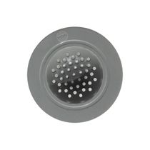 Ralo de Pia 8,5cm x 5,5cm Cinza em Silicone