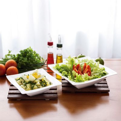 Saladeira Moove Quadrada 800ml Branca em Policarbonato