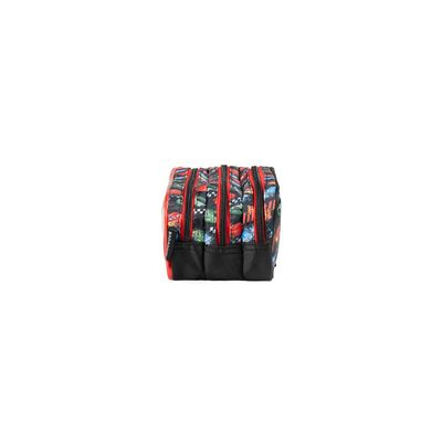 Estojo Escolar Masculino Carros 3 Compartimentos Vermelho U / Vermelho