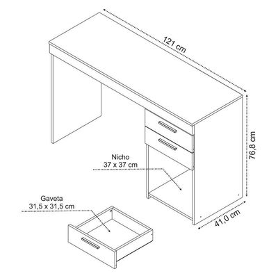 Mesa Para Computador Office Preto - Notavel
