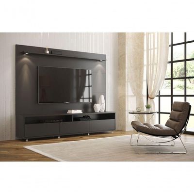 Rack Com Painel Aspen 2.2 Preto - Moveisaqui
