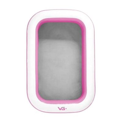 Piscina Inflável Retangular Rosa 100 Litros Pvc Vg+