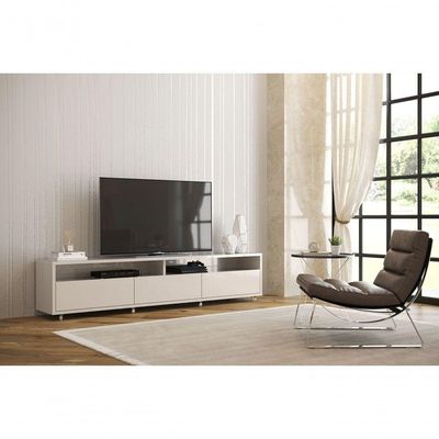 Rack Bancada Para Tv Aspen 1.8 Off White - Moveisaqui