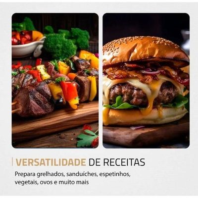 Sanduicheira/Grill Master Press 180 Mondial Preto/inox 110V