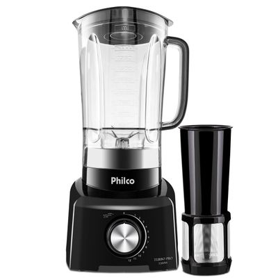 Liquidificador Philco 1200W 3L 12 Velocidades Preto Turbo Pro 127V