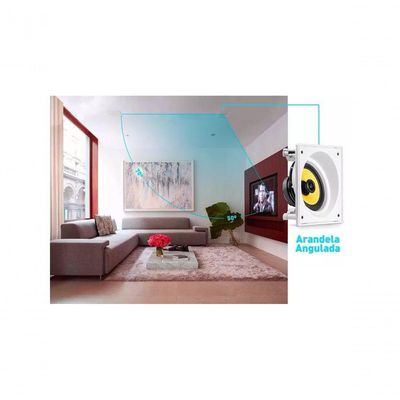 Arandela Sem Borda Frahm 6 100w Angular Quadrada