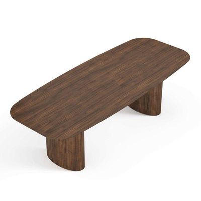 Mesa De Jantar Orgânica Tivoli 270cm X 110cm 10 Lugares Lamina Cinamomo Castanho