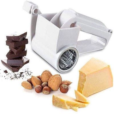 Ralador Fatiador Queijo 3 Laminas Giratorio Manual Manivela Rala Fatia Presunto Chocolate Inox 3 Em 1 Multi