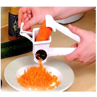 Ralador Fatiador Queijo 3 Laminas Giratorio Manual Manivela Rala Fatia Presunto Chocolate Inox 3 Em 1 Multi