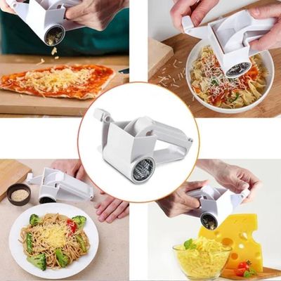 Ralador Fatiador Queijo 3 Laminas Giratorio Manual Manivela Rala Fatia Presunto Chocolate Inox 3 Em 1 Multi