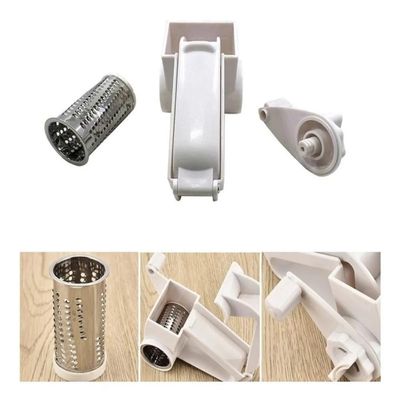 Ralador Fatiador Queijo 3 Laminas Giratorio Manual Manivela Rala Fatia Presunto Chocolate Inox 3 Em 1 Multi