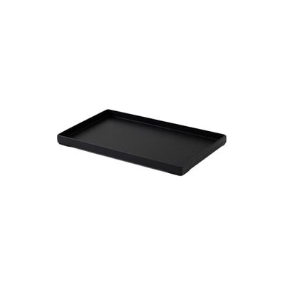 Bandeja Retangular Preta Multiuso Servir Frios Sushis 25cm