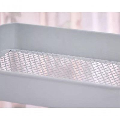 Carrinho Multiuso Organizador 3 Prateleiras – Aço Profissional Com Rodinhas Que Giram 360° Branco