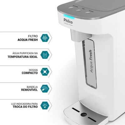 Purificador De Água Philco PPU12A Água Natural E Gelada Branco Bivolt