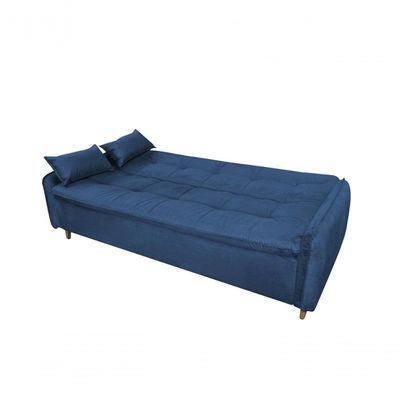 Sofá Cama Casal Reclinável Donna - Azul Light
