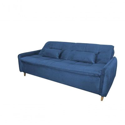 Sofá Cama Casal Reclinável Donna - Azul Light