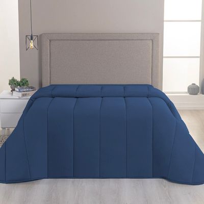 Edredom Minimal King Super Macio Malha 100% Algodão 01 Peça - Azul Marinho