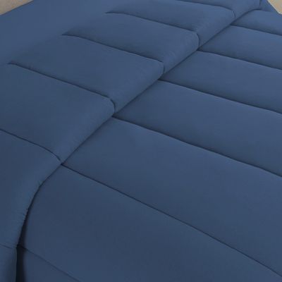 Edredom Minimal King Super Macio Malha 100% Algodão 01 Peça - Azul Marinho