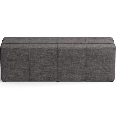 Puff Decorativo Living Sala de Estar 160 cm Roma W01 Linho Cinza Escuro - Lyam