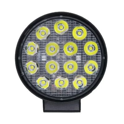 Farol Auxiliar de Led Redondo 12v/24v 6000k 42W 14 Leds