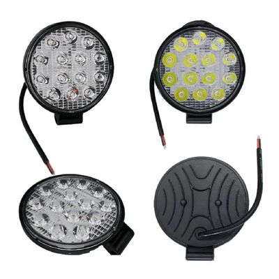 Farol Auxiliar de Led Redondo 12v/24v 6000k 42W 14 Leds