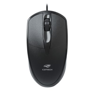 Mouse Office Com Fio USB 2.0 3 Botões Preto MS-31 1000 DPI