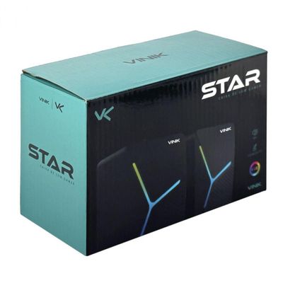 Caixa De Som Gamer Vinik Star 6w 2.0 Led Rainbow - Vspkg6wst