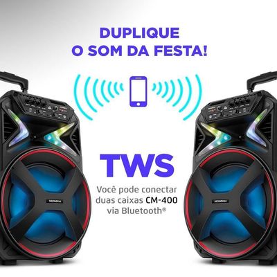 Caixa Amplificada Mondial Connect Lights Cm-400 Bivolt Bivolt