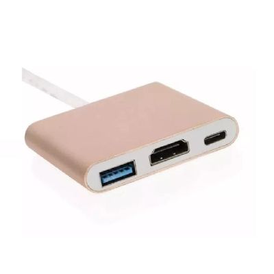 Adaptador Type-C Macho Para Usb 3.0, Hdmi e Usb-C Femea USB 3.1