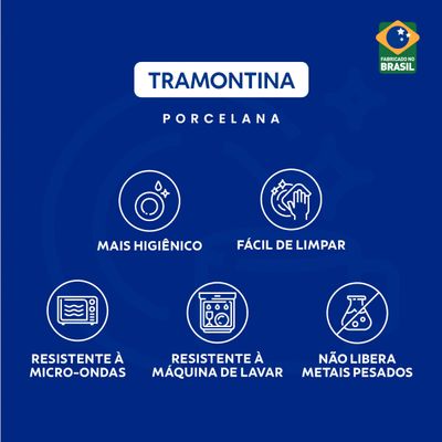 Aparelho de Jantar Tramontina Leonora em Porcelana 20 Peças