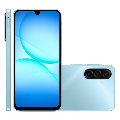 Smartphone Galaxy A17 com IA, Câmera Tripla, 256 GB, 4G A175M Samsung Azul